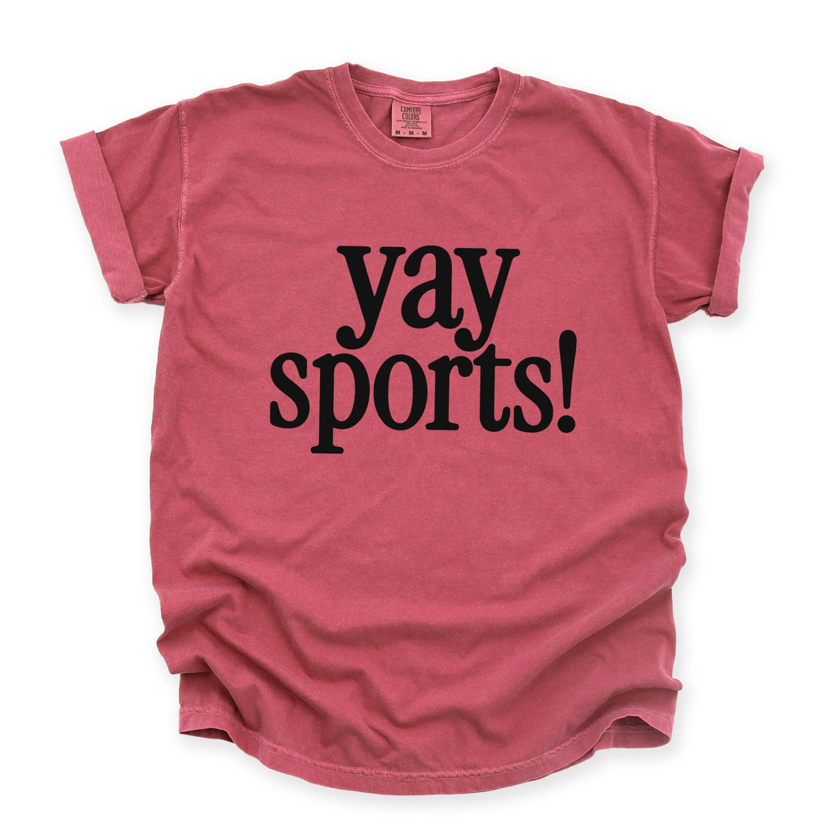 Yay Sports! - Women's Garment Dyed Graphic T-Shirt