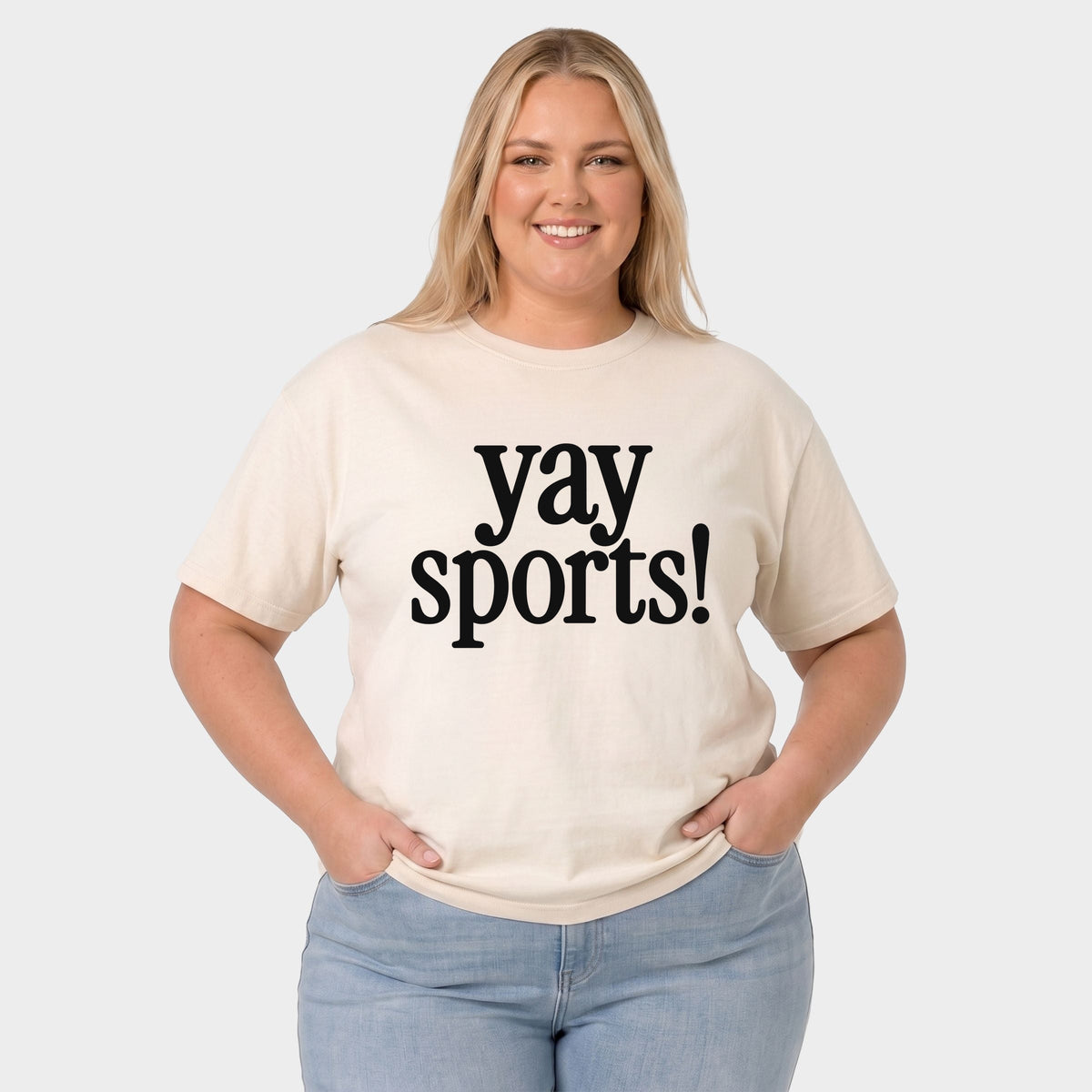 Yay Sports! - Women's Plus Garment Dyed Tee