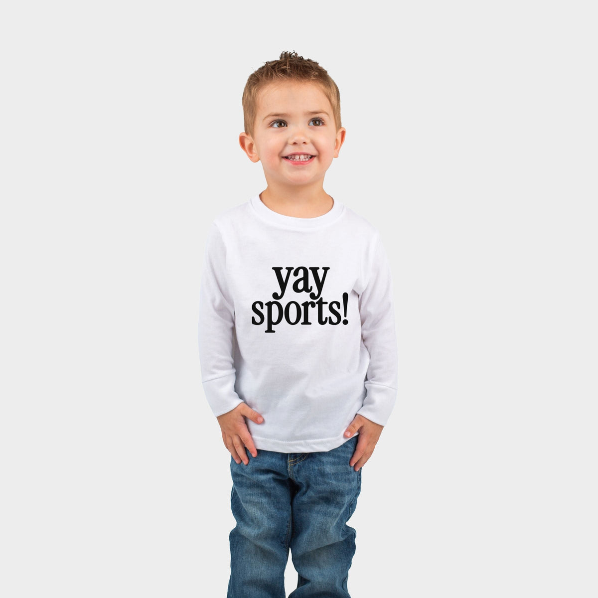 Yay Sports! - Toddler Long Sleeve Graphic Tee