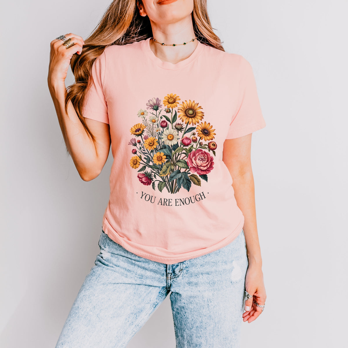 You Are Enough Bouquet - Short Sleeve Tee