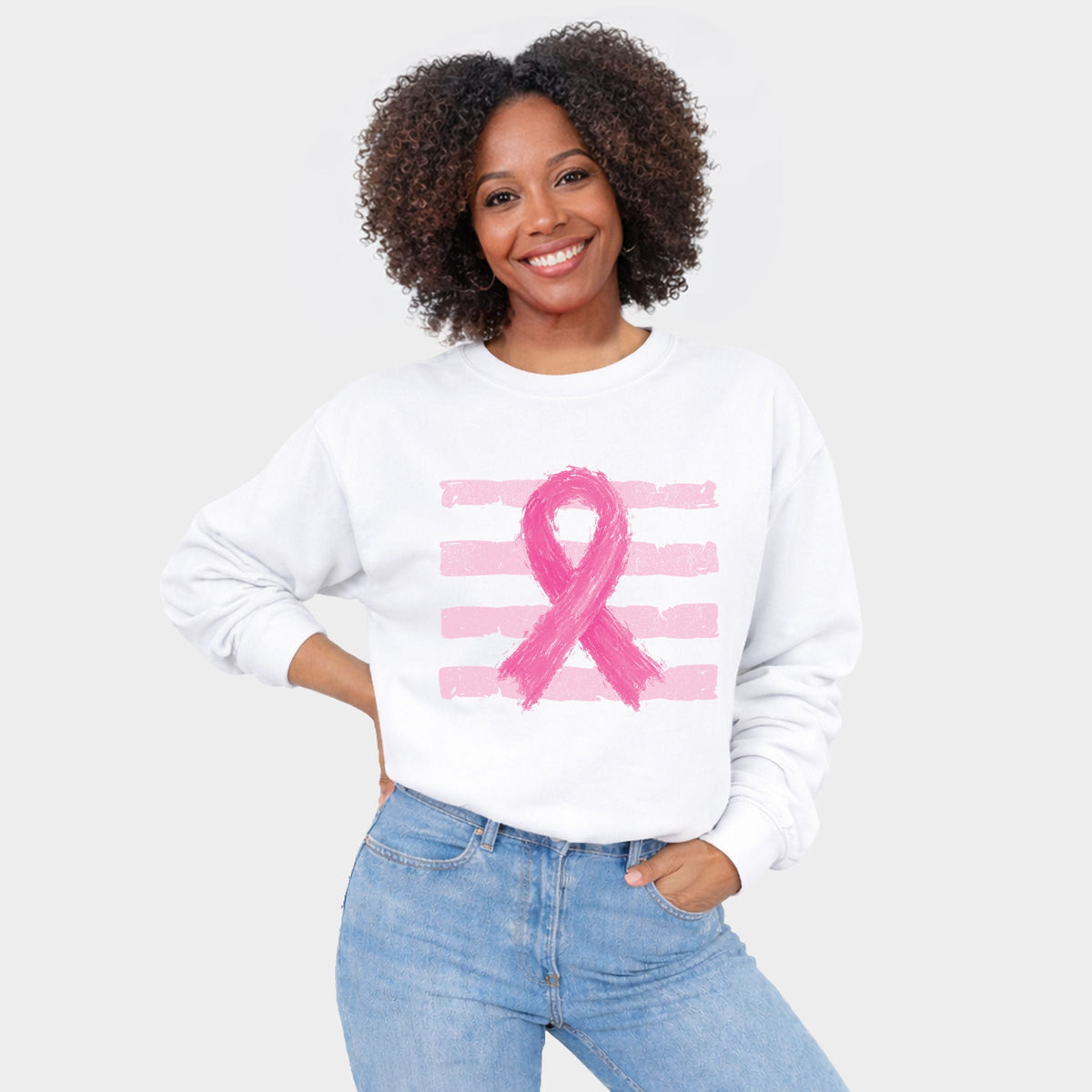 Breast Cancer Ribbon -  Women's Graphic Sweatshirt