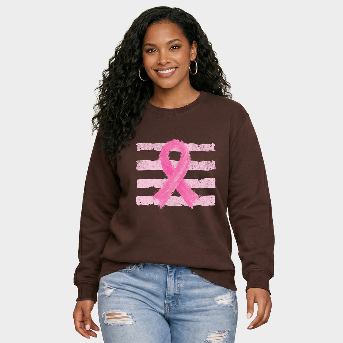 Breast Cancer Ribbon -  Women's Graphic Sweatshirt