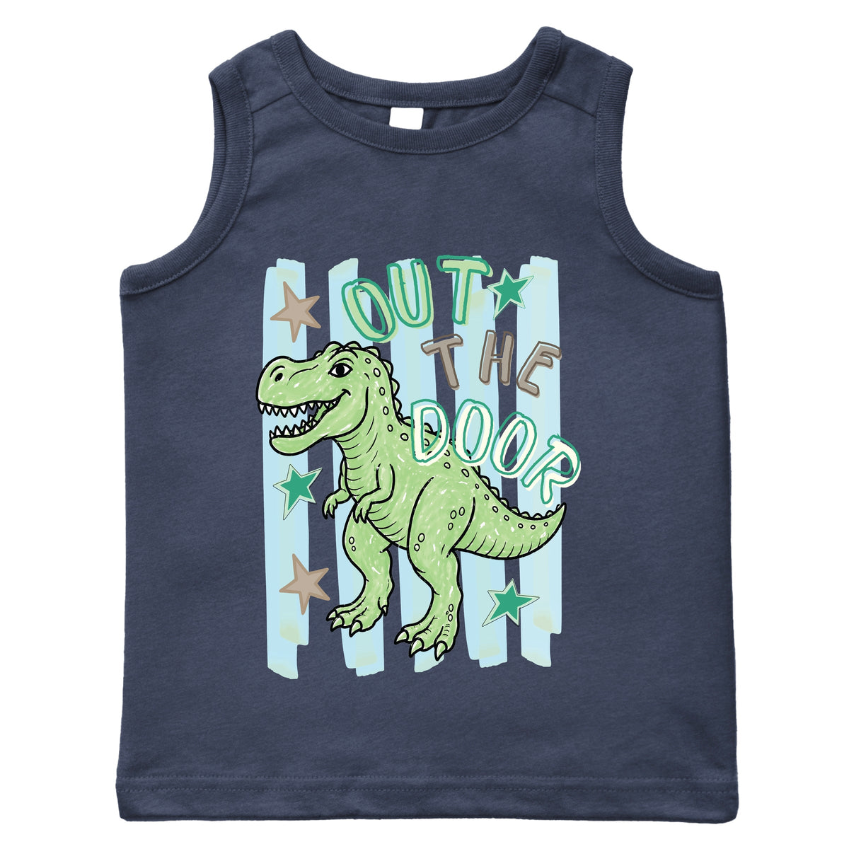 Out The Door Dinosaur - Toddler Graphic Tank