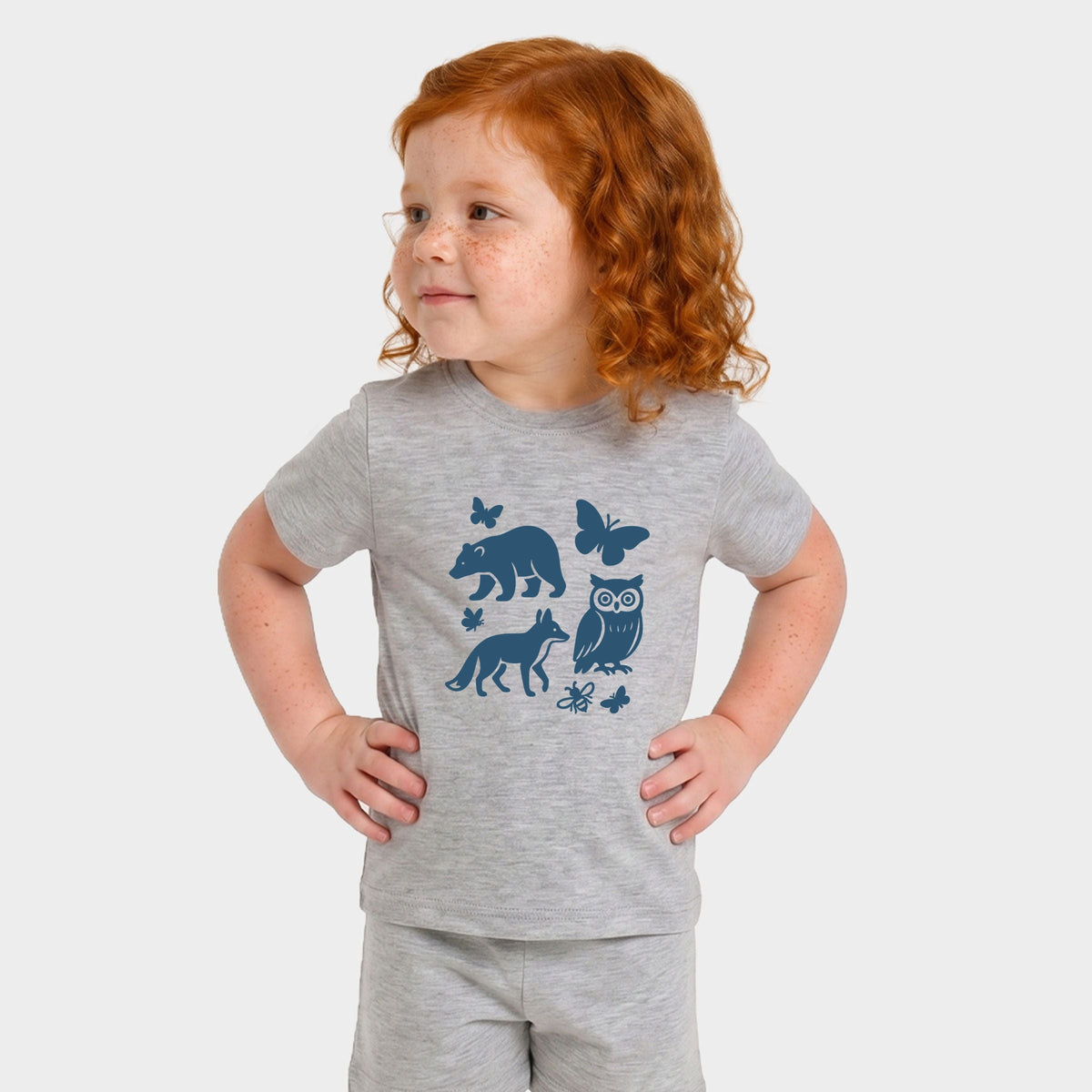Woodsy Animals - Toddler Crew Shorts Set of 2