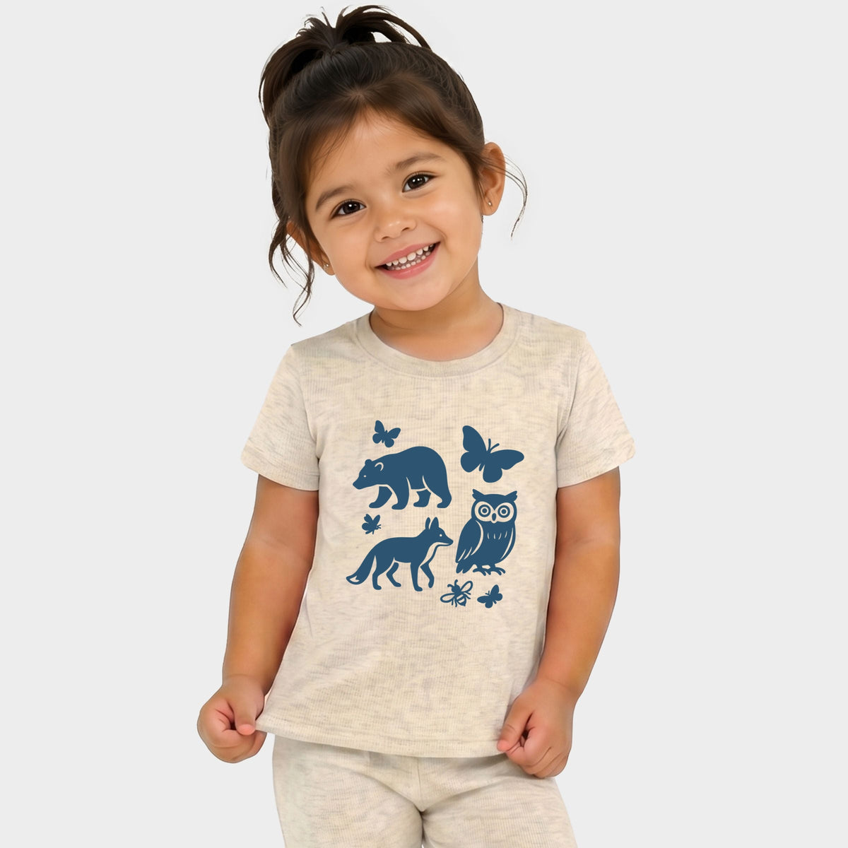 Woodsy Animals - Toddler Crew Shorts Set of 2