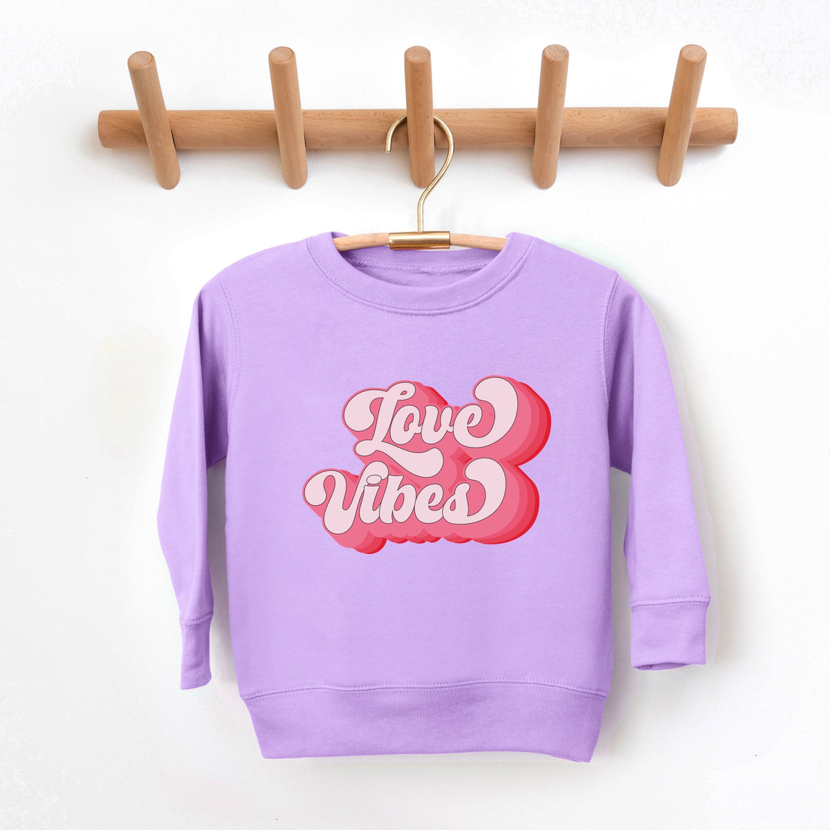 Retro Love Vibes - Toddler Graphic Sweatshirt