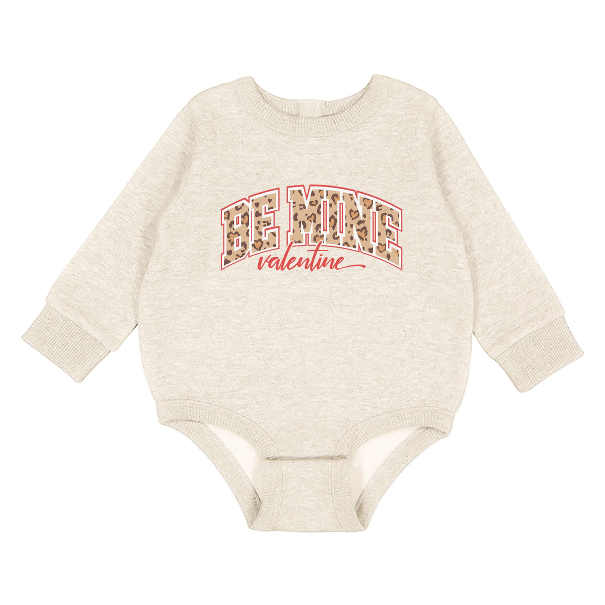 Be Mine Valentine Varsity Leopard - Infant Fleece BodySuit