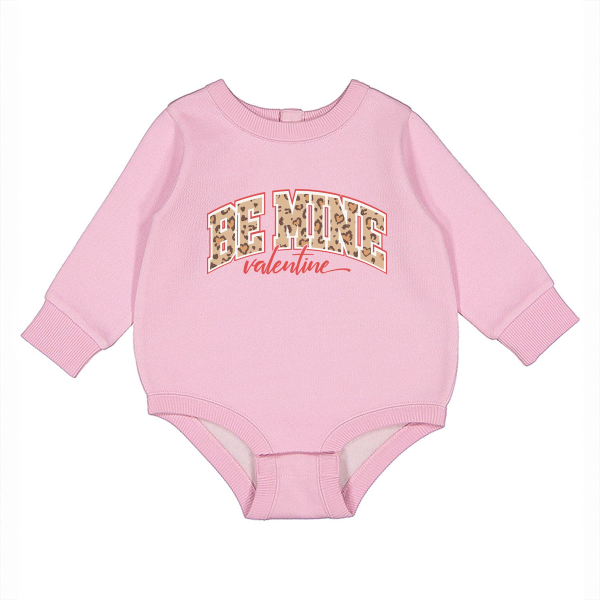 Be Mine Valentine Varsity Leopard - Infant Fleece BodySuit
