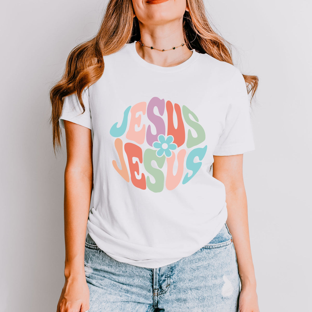 Jesus Flowers - Women's Short Sleeve Graphic T-Shirt