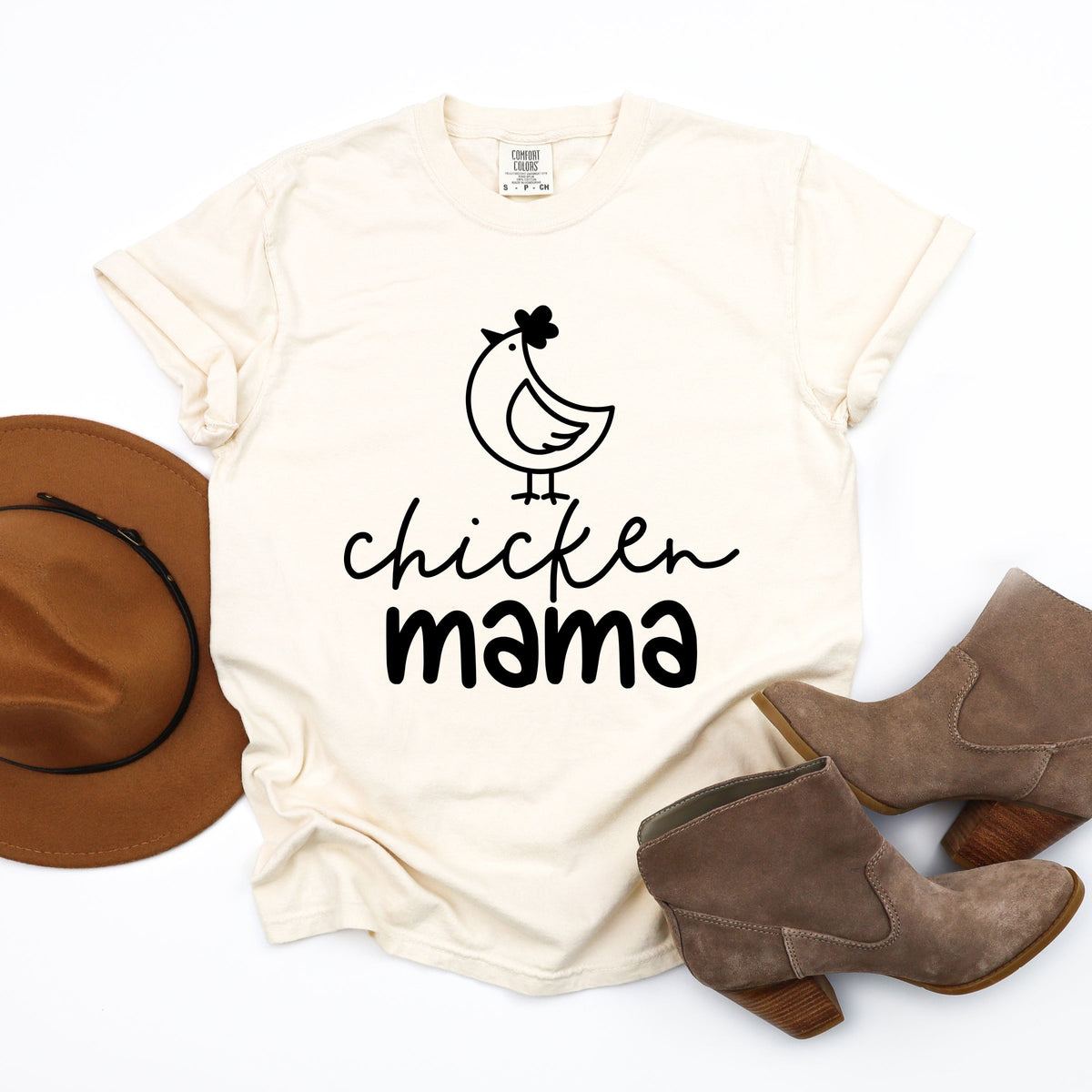 Chicken Mama - Women's Garment Dyed Graphic T-Shirt