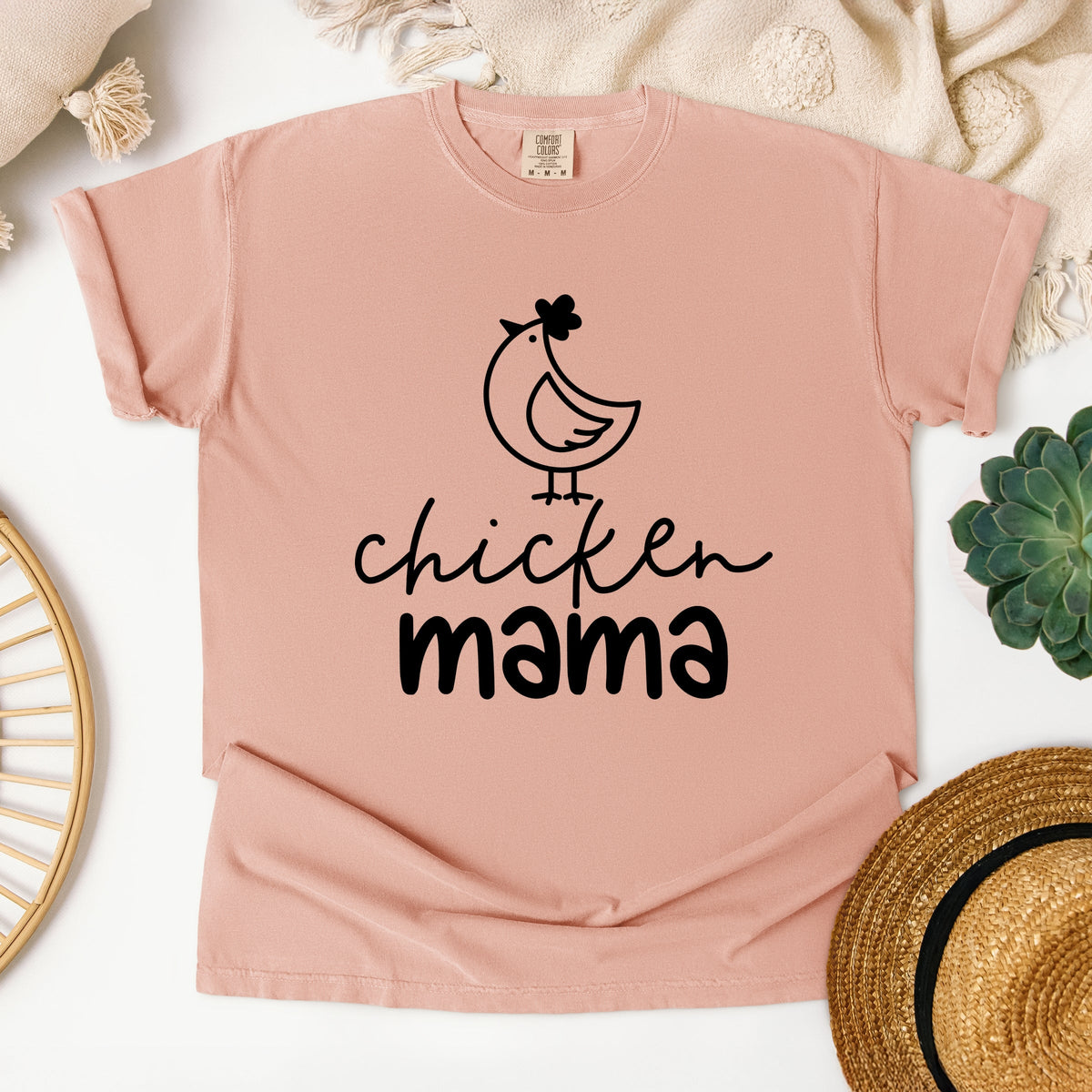 Chicken Mama - Women's Garment Dyed Graphic T-Shirt