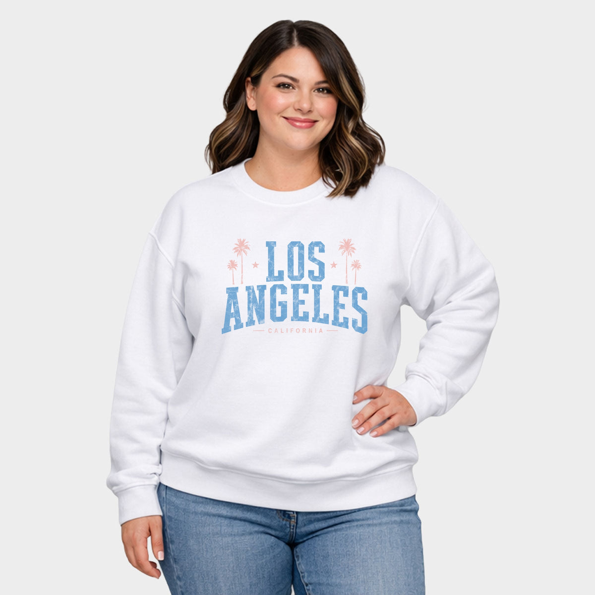 Los Angeles California - Women's Plus Sized Graphic Sweatshirt