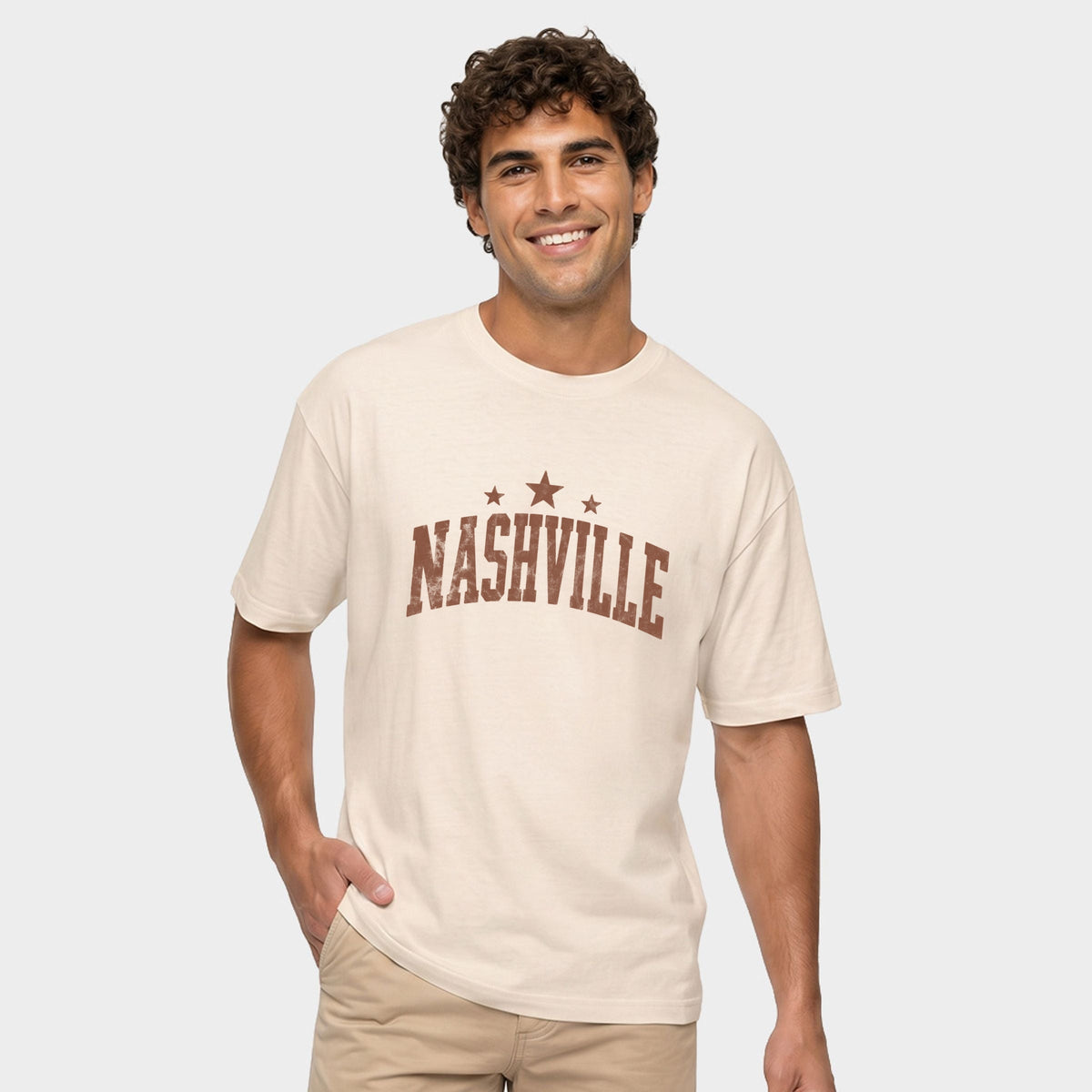 Nashville Varsity Stars - Men's Garment Dyed Graphic T-Shirt