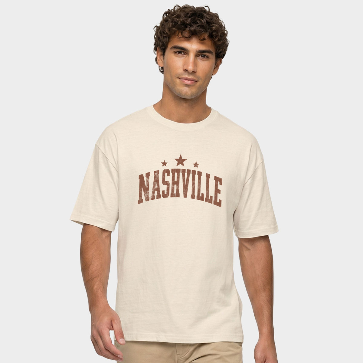 Nashville Varsity Stars - Men's Garment Dyed Graphic T-Shirt