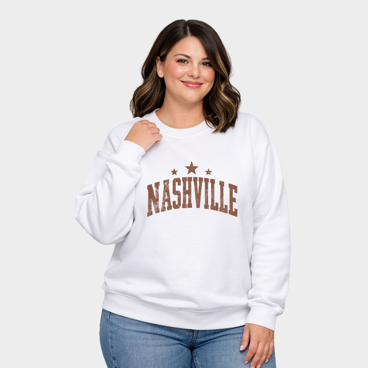 Nashville Varsity Stars - Women's Plus Sized Graphic Sweatshirt