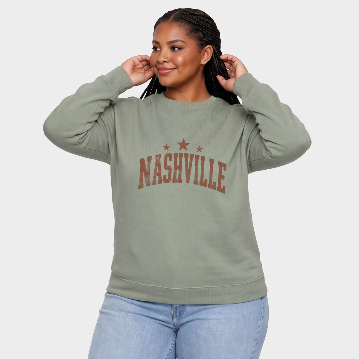 Nashville Varsity Stars - Women's Plus Sized Graphic Sweatshirt