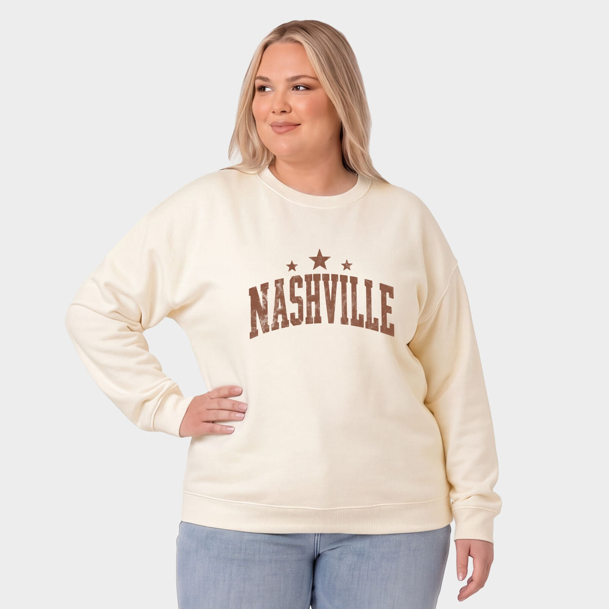 Nashville Varsity Stars - Women's Plus Sized Graphic Sweatshirt