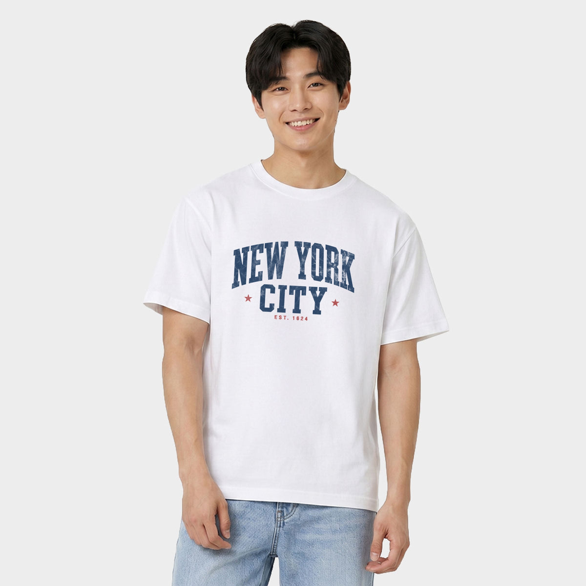 New York City Varsity Stars - Men's Garment Dyed Graphic T-Shirt
