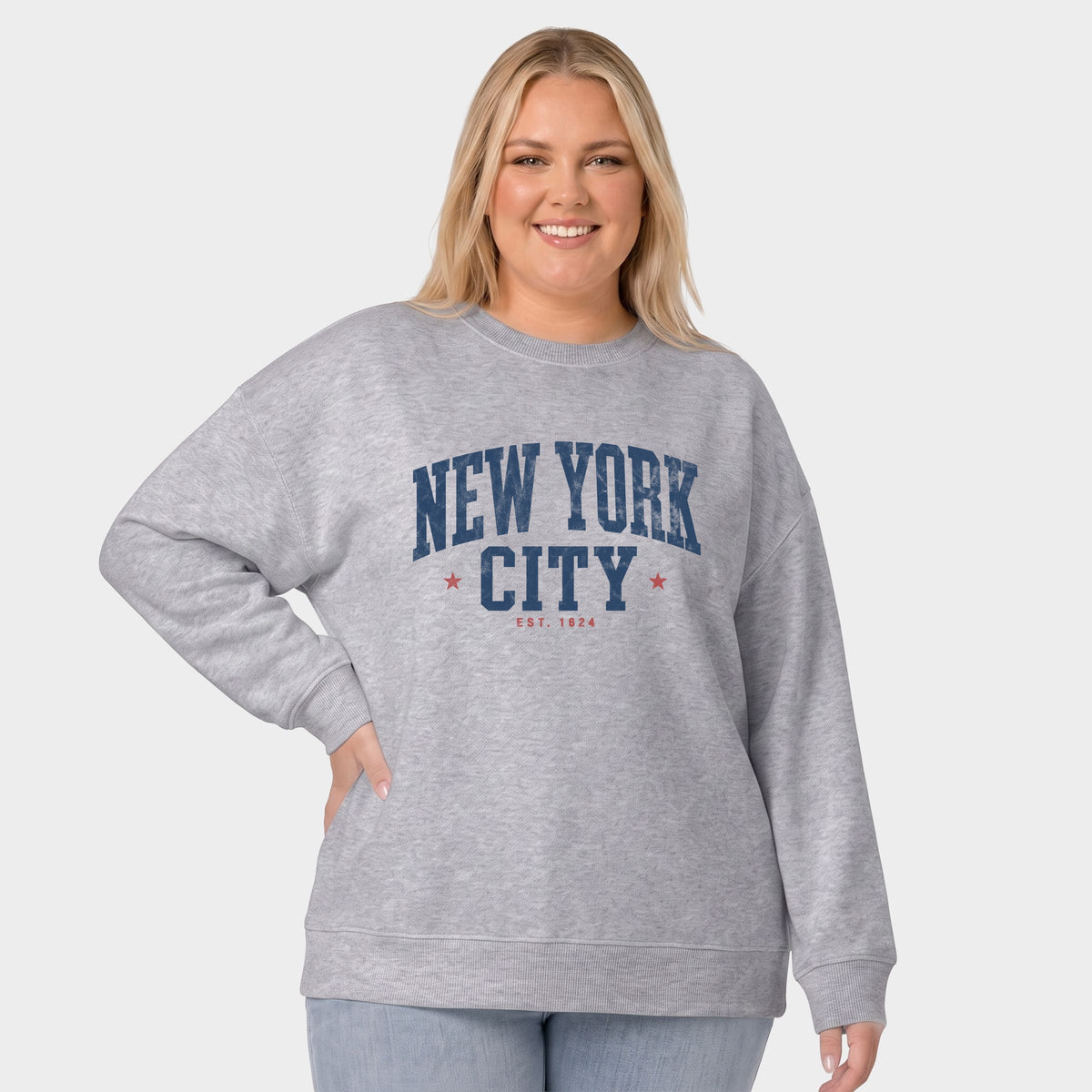 New York City Varsity Stars - Women's Plus Sized Graphic Sweatshirt
