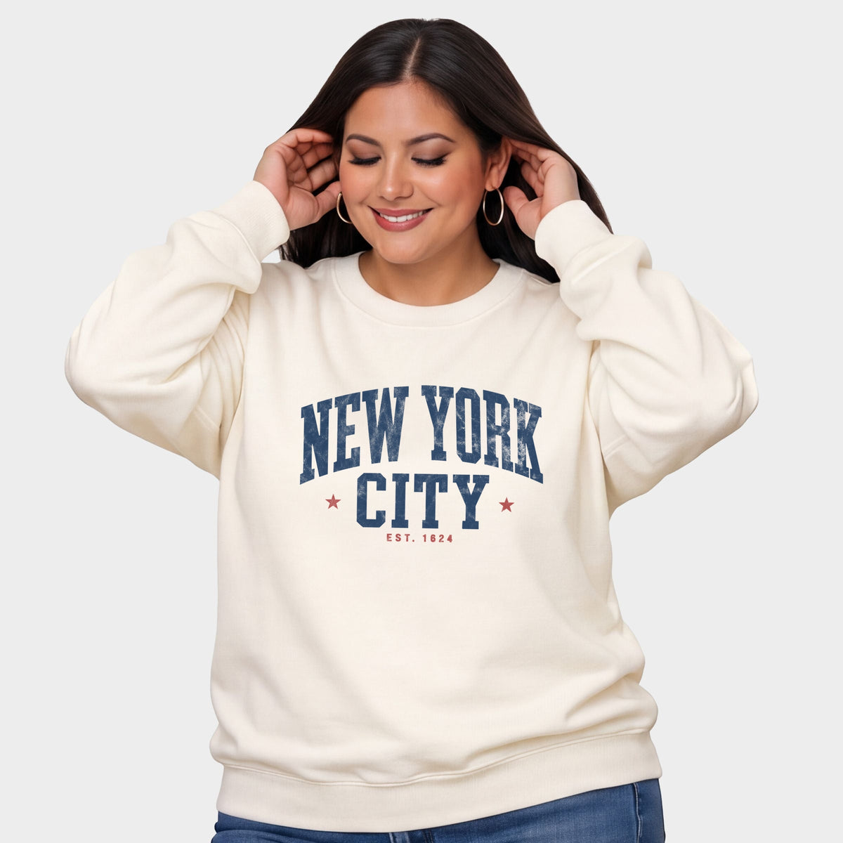 New York City Varsity Stars - Women's Plus Sized Graphic Sweatshirt