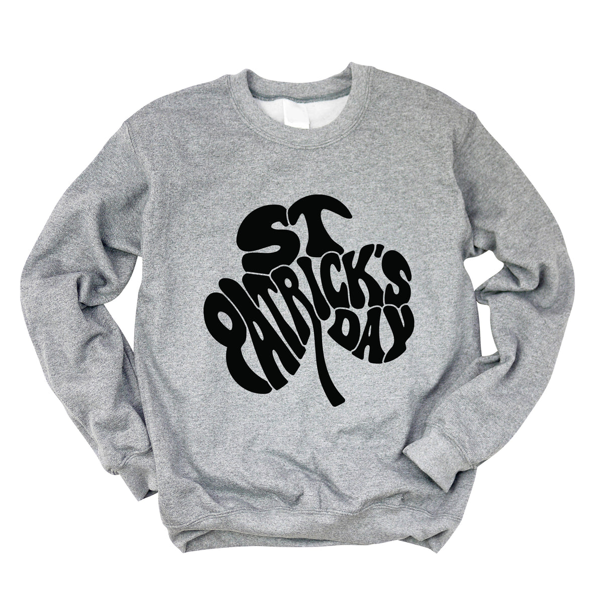 St. Patrick's Day Word Shamrock -  Womens Graphic Sweatshirt