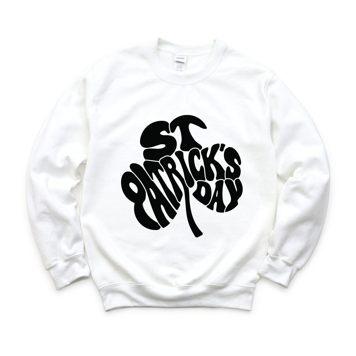 St. Patrick's Day Word Shamrock -  Womens Graphic Sweatshirt
