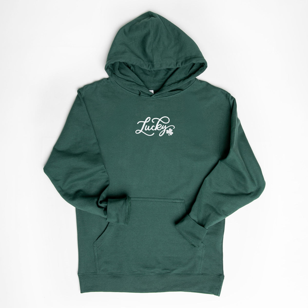 Cursive Lucky Clover Glitter - Women's Graphic Hoodie