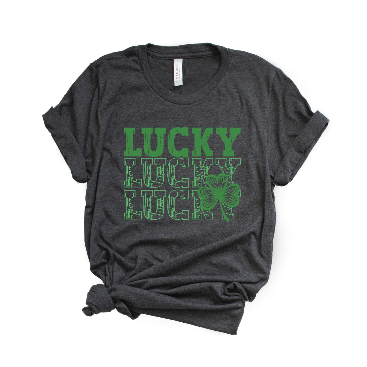 Bold Green Lucky Stacked - Women's Short Sleeve Graphic T-Shirt