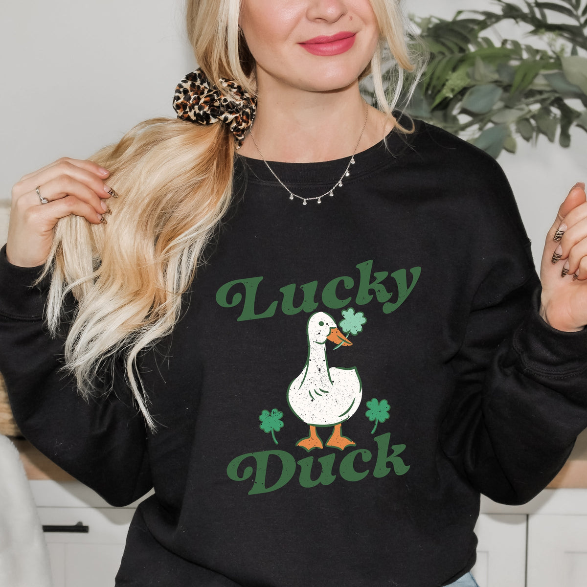 Lucky Duck - Women's Graphic Sweatshirt