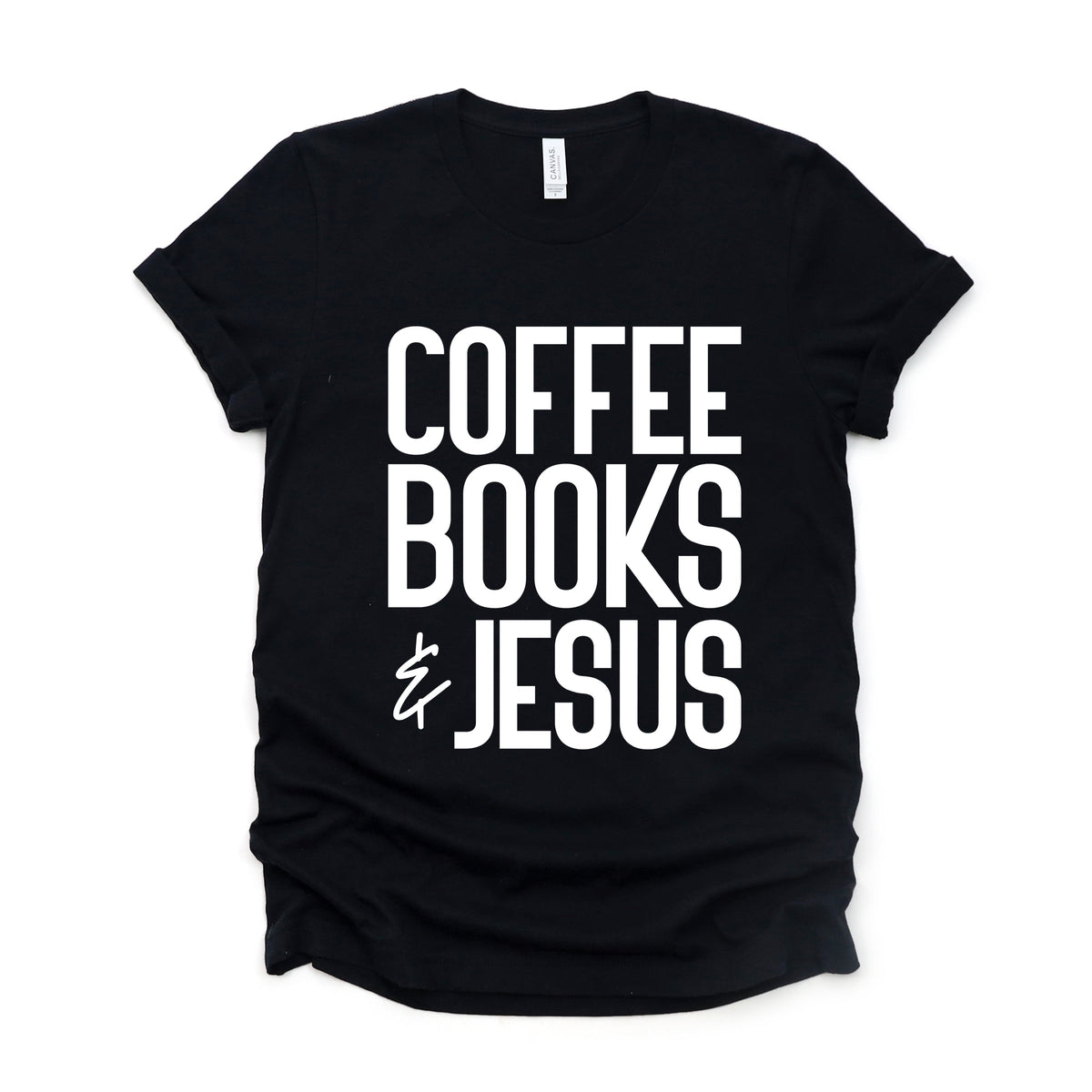 Coffee Books Jesus - Women's Short Sleeve Graphic T-Shirt