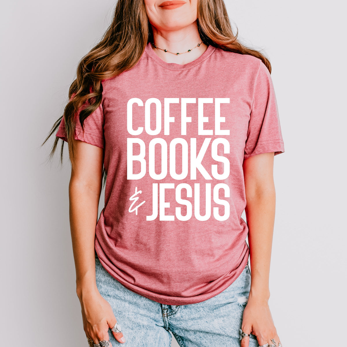 Coffee Books Jesus - Women's Short Sleeve Graphic T-Shirt