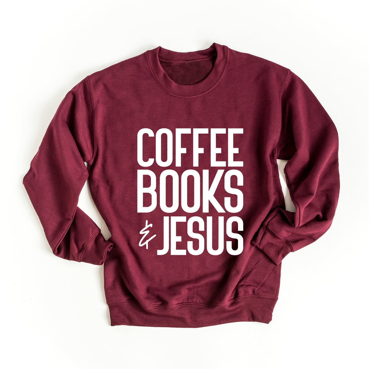 Coffee Books Jesus - Women's Graphic Sweatshirt