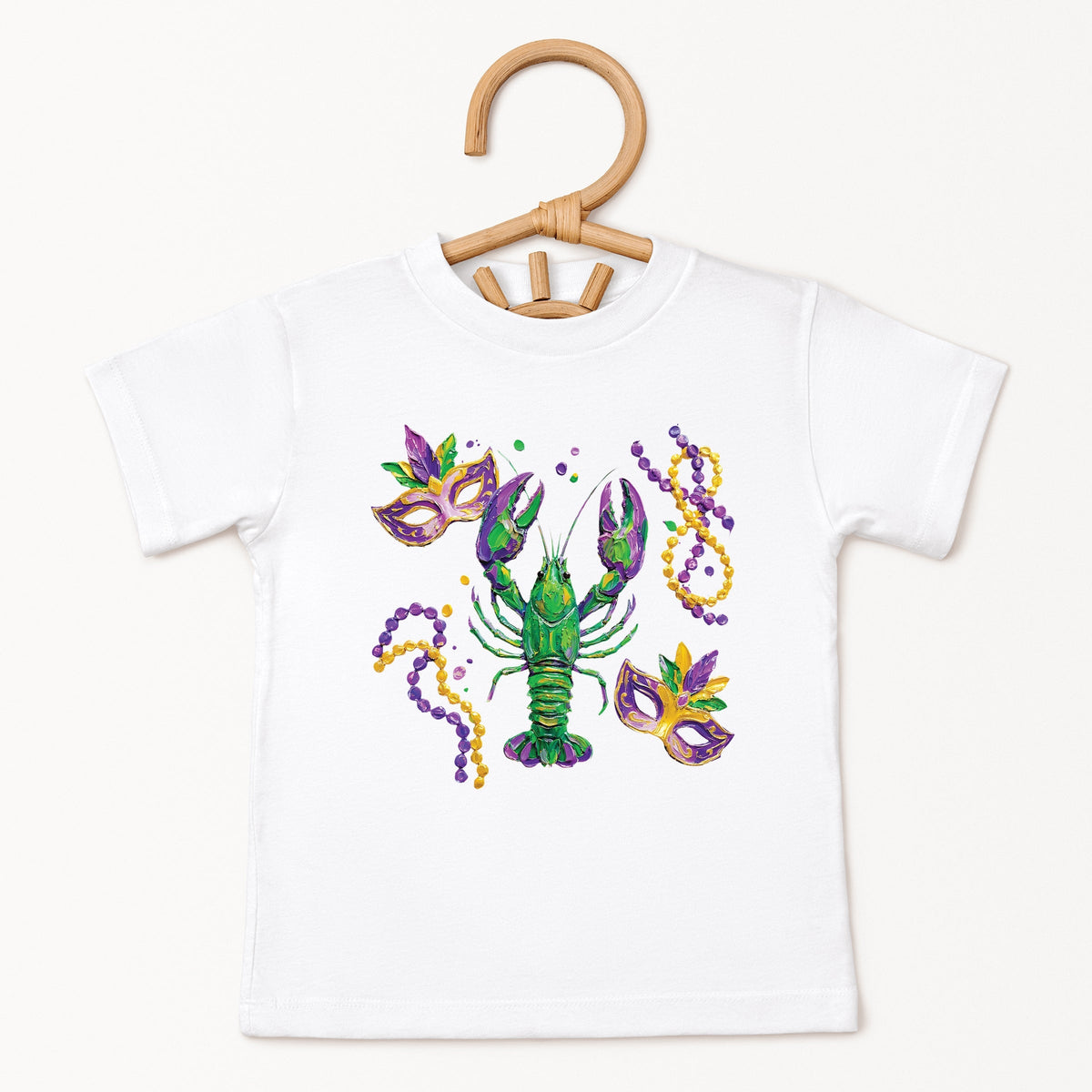 Mardi Gras Lobster Masks - Toddler Short Sleeve Graphic T-Shirt