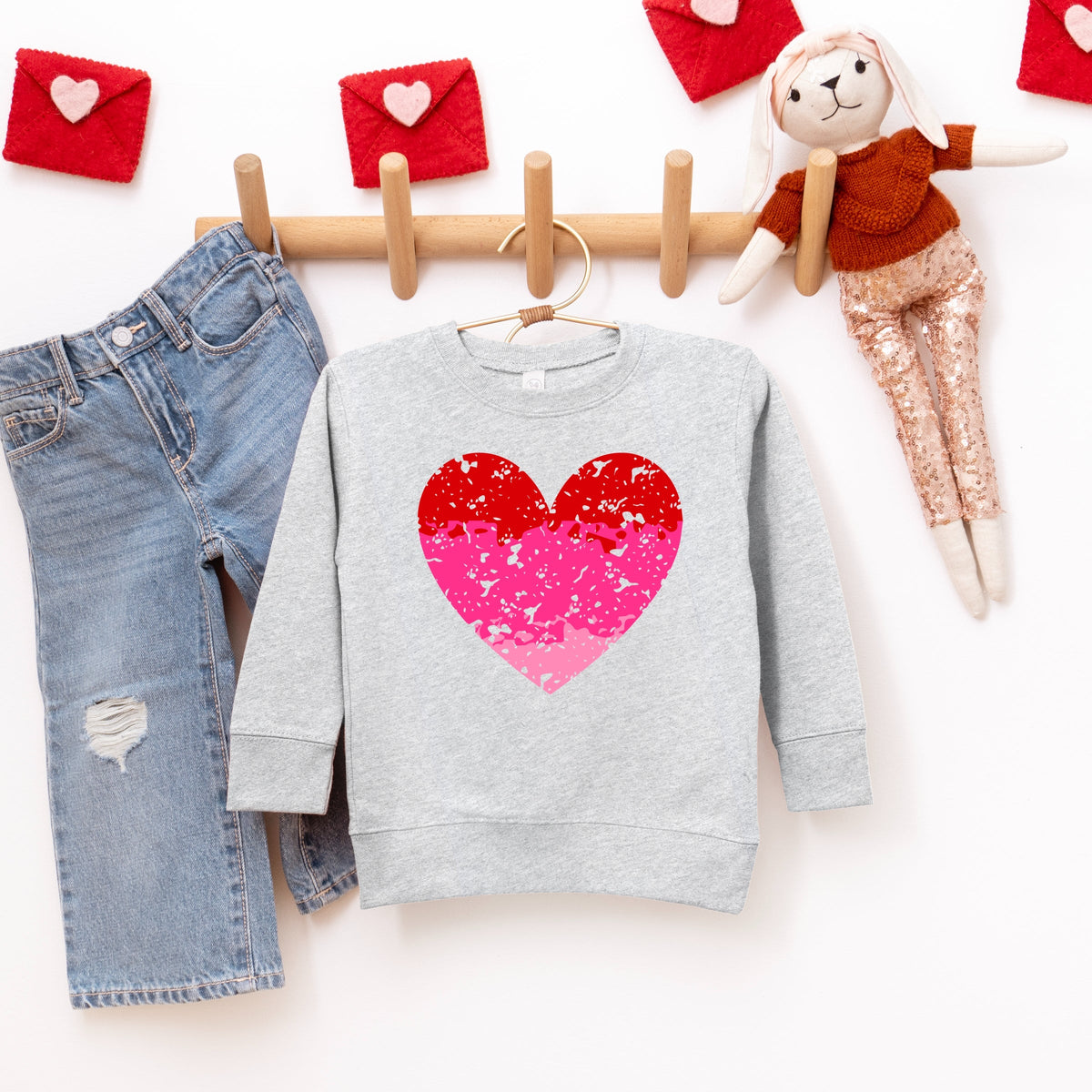 Heart Ombre - Toddler Graphic Sweatshirt