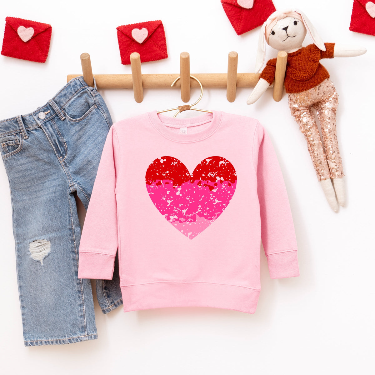 Heart Ombre - Toddler Graphic Sweatshirt