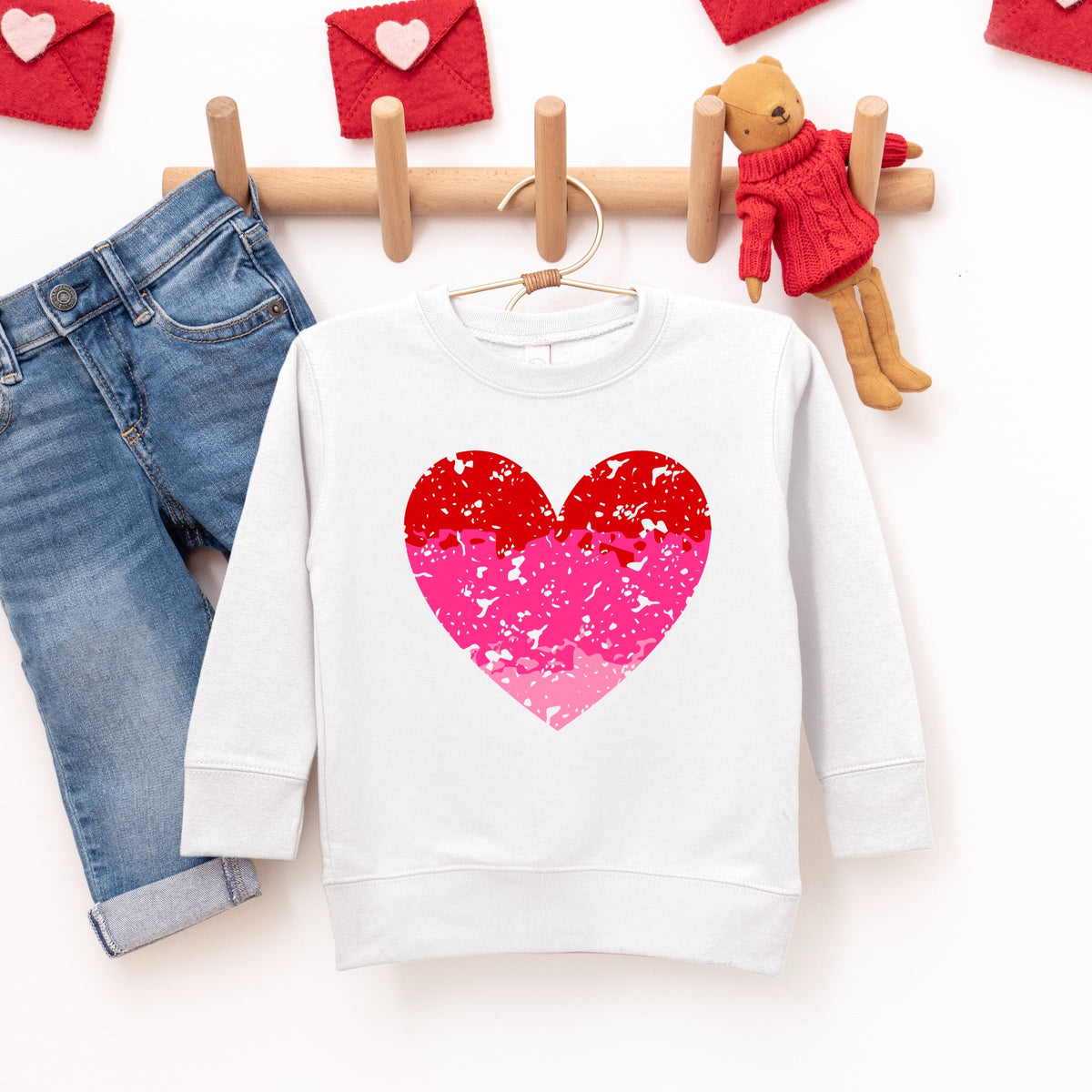 Heart Ombre - Toddler Graphic Sweatshirt