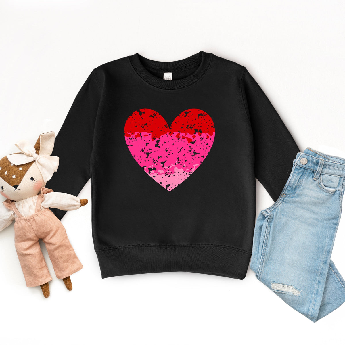 Heart Ombre - Toddler Graphic Sweatshirt