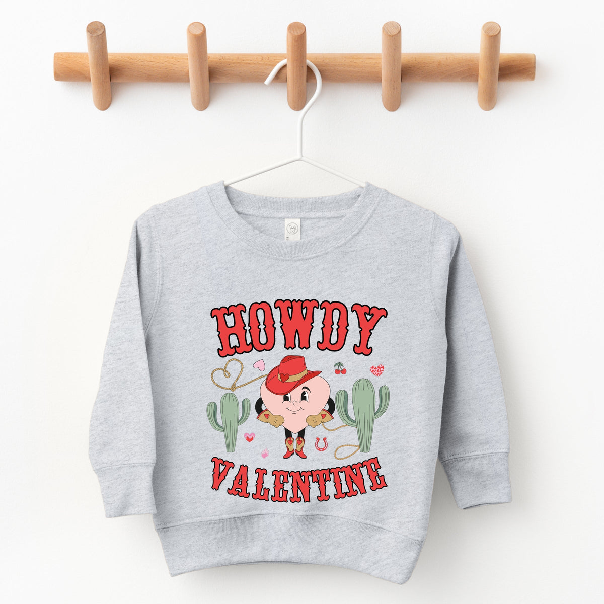 Howdy Valentine Heart - Toddler Graphic Sweatshirt