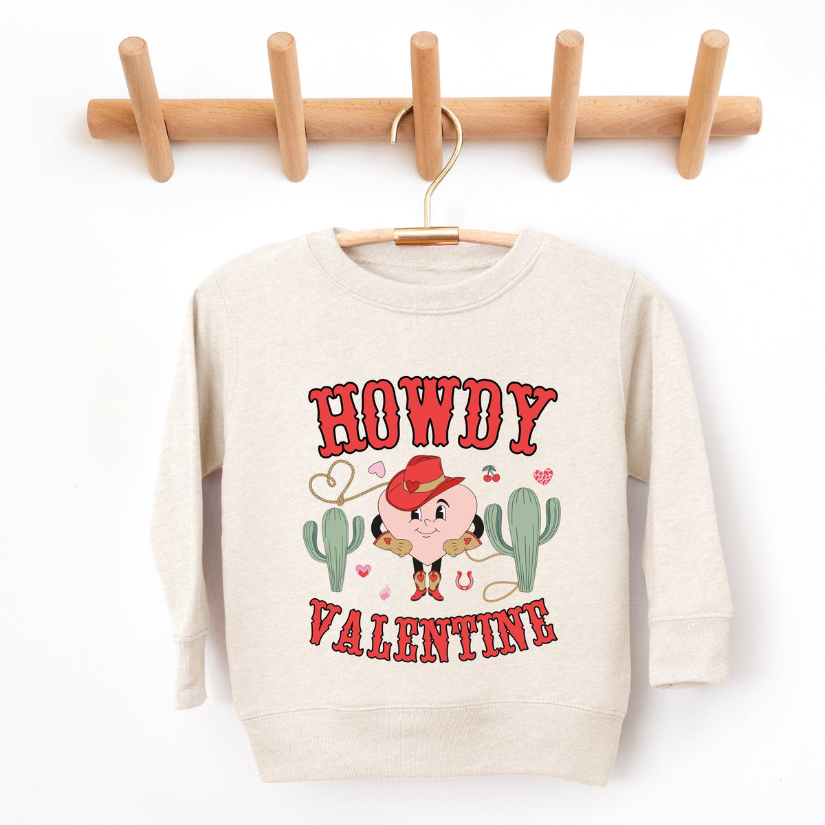 Howdy Valentine Heart - Toddler Graphic Sweatshirt