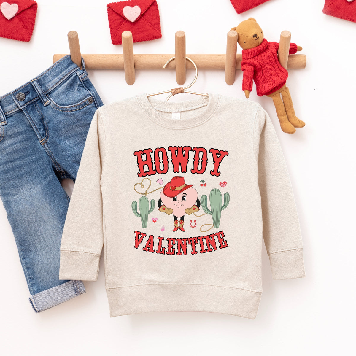 Howdy Valentine Heart - Toddler Graphic Sweatshirt