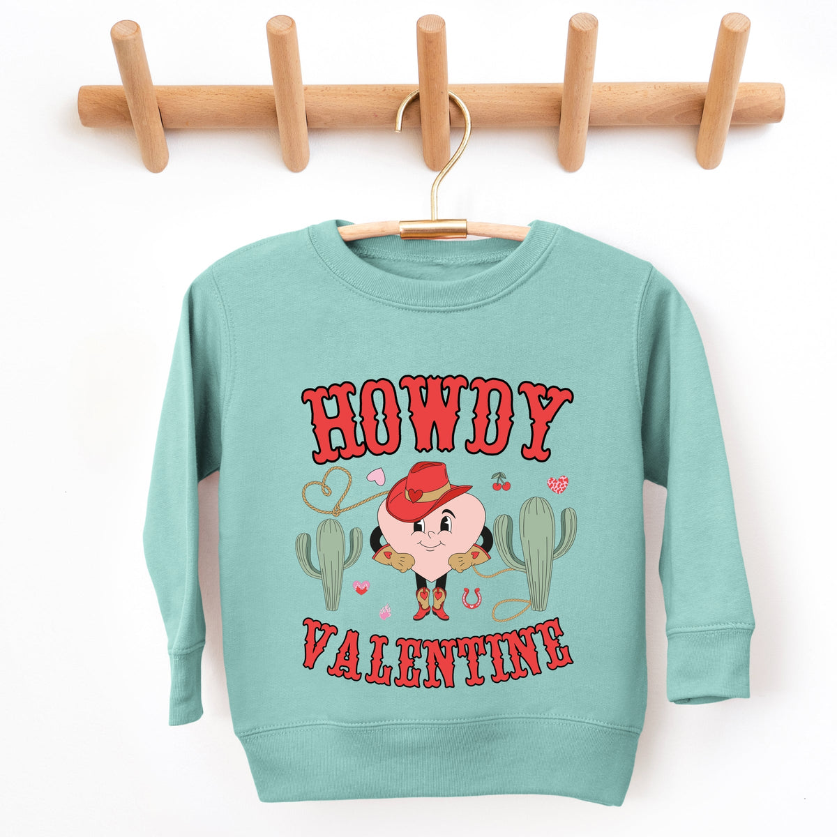 Howdy Valentine Heart - Toddler Graphic Sweatshirt