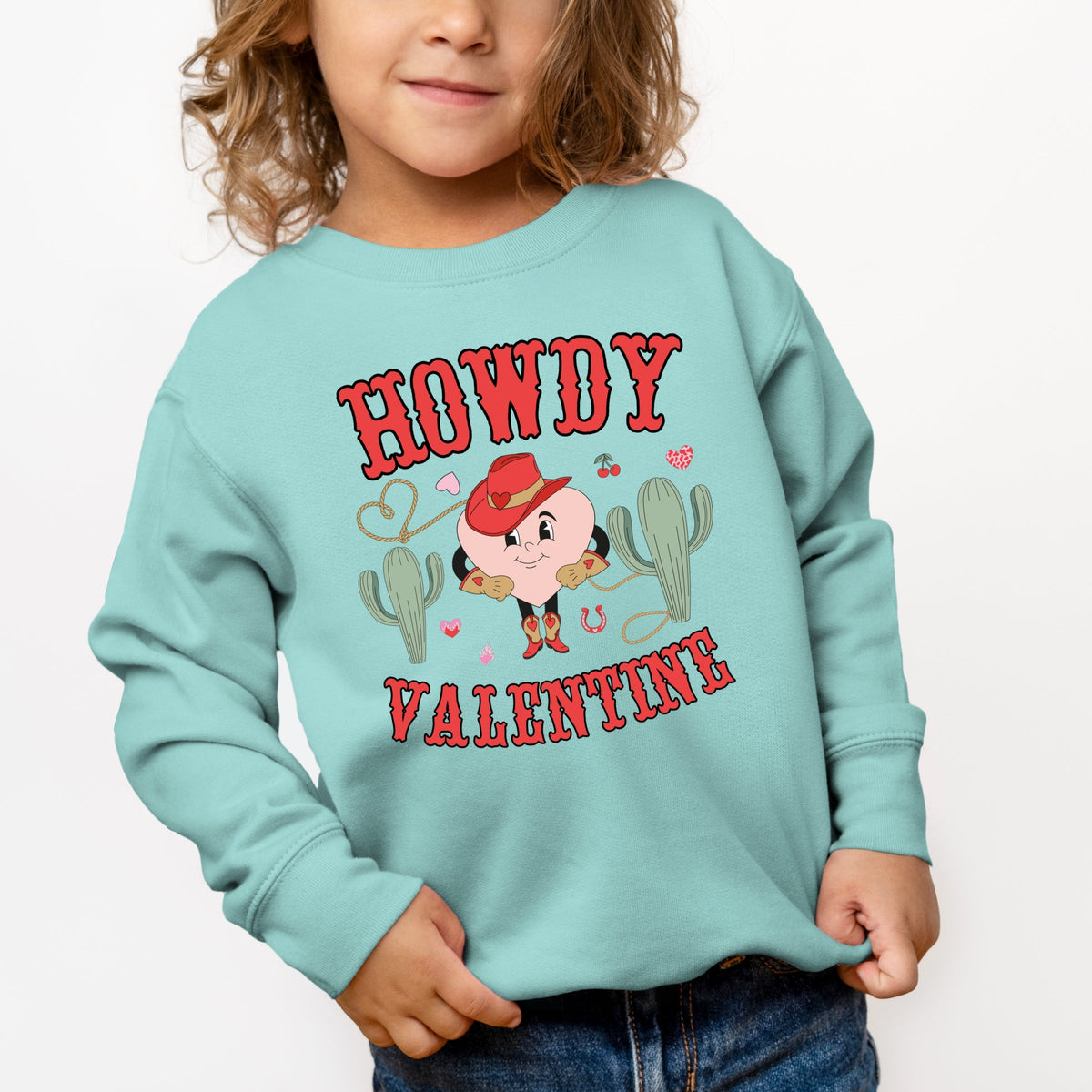 Howdy Valentine Heart - Toddler Graphic Sweatshirt