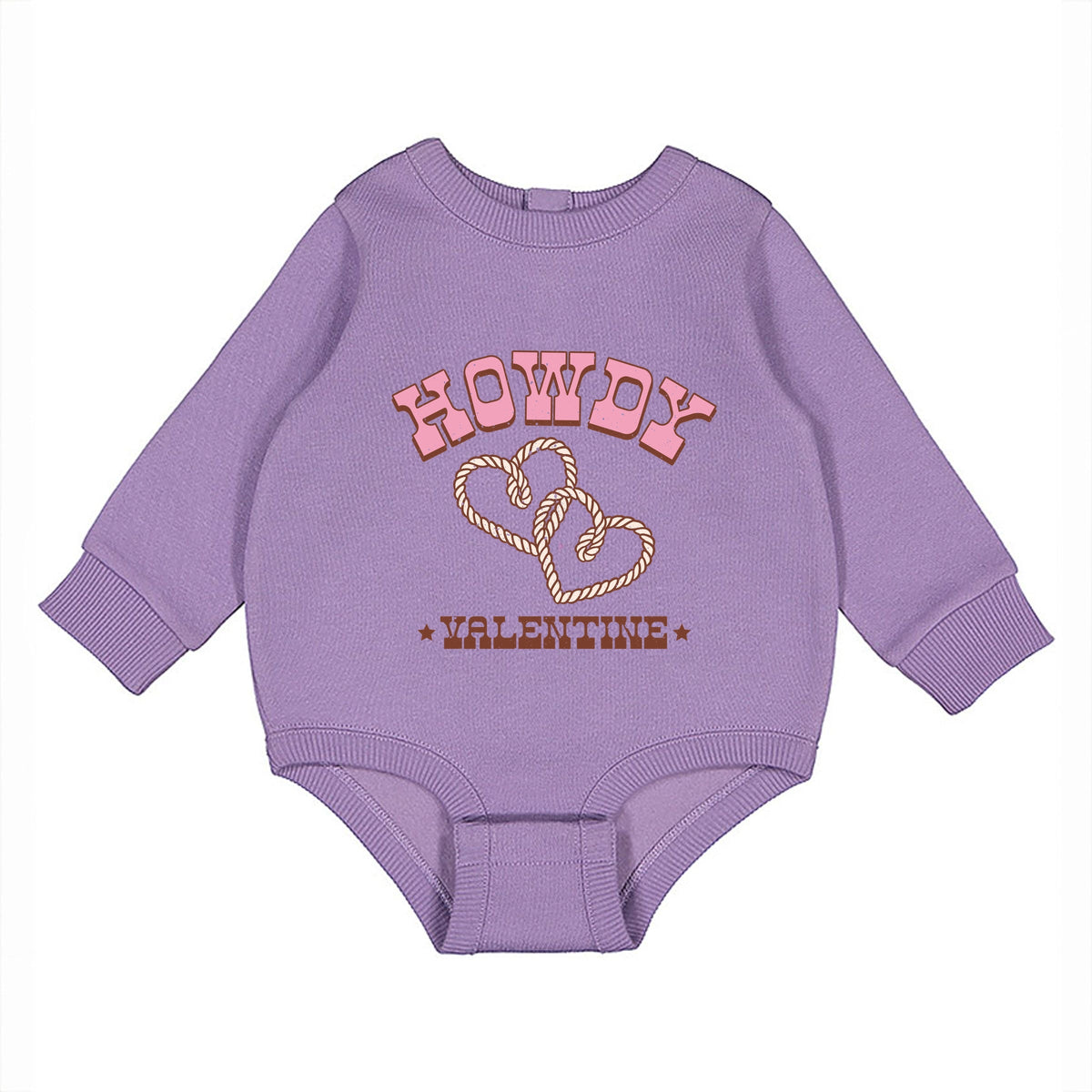 Howdy Valentine Rope Hearts - Infant Fleece BodySuit