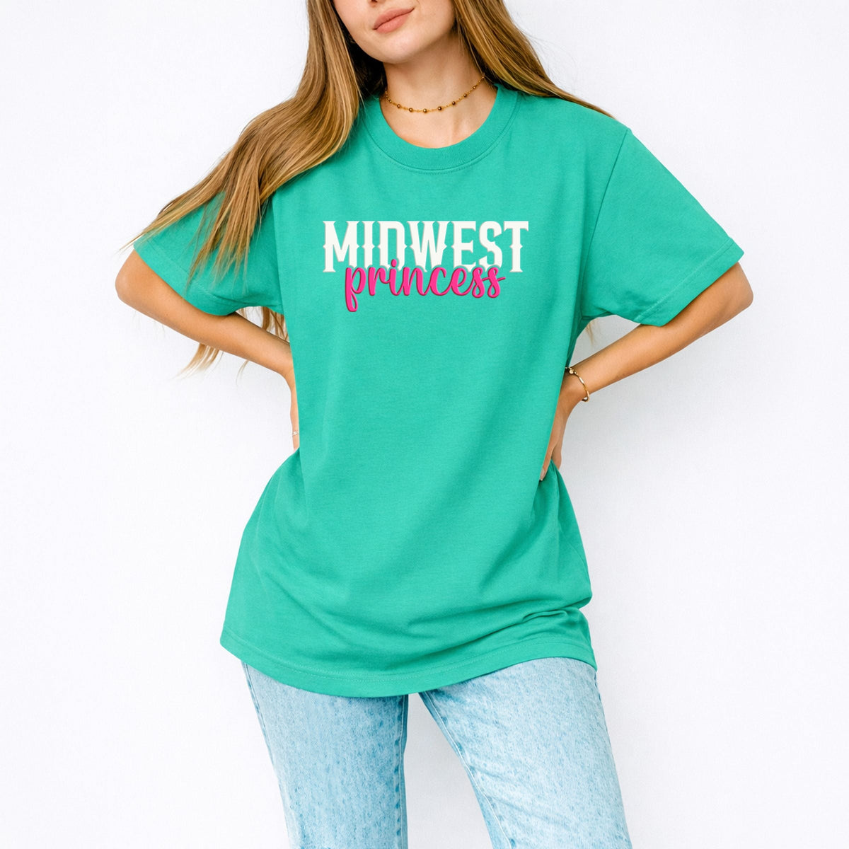 Midwest Princess Puff - Women's Garment Dyed Graphic T-Shirt