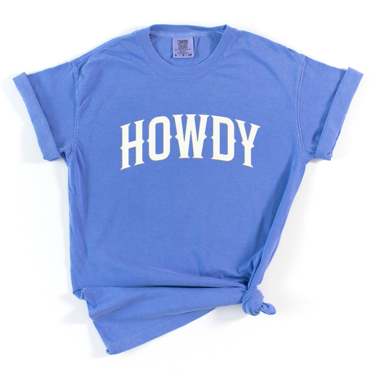 Howdy Arched Puff - Women's Garment Dyed Graphic T-Shirt