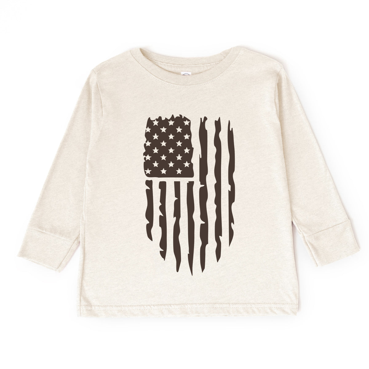 American Flag Distressed - Toddler Long Sleeve Graphic Tee