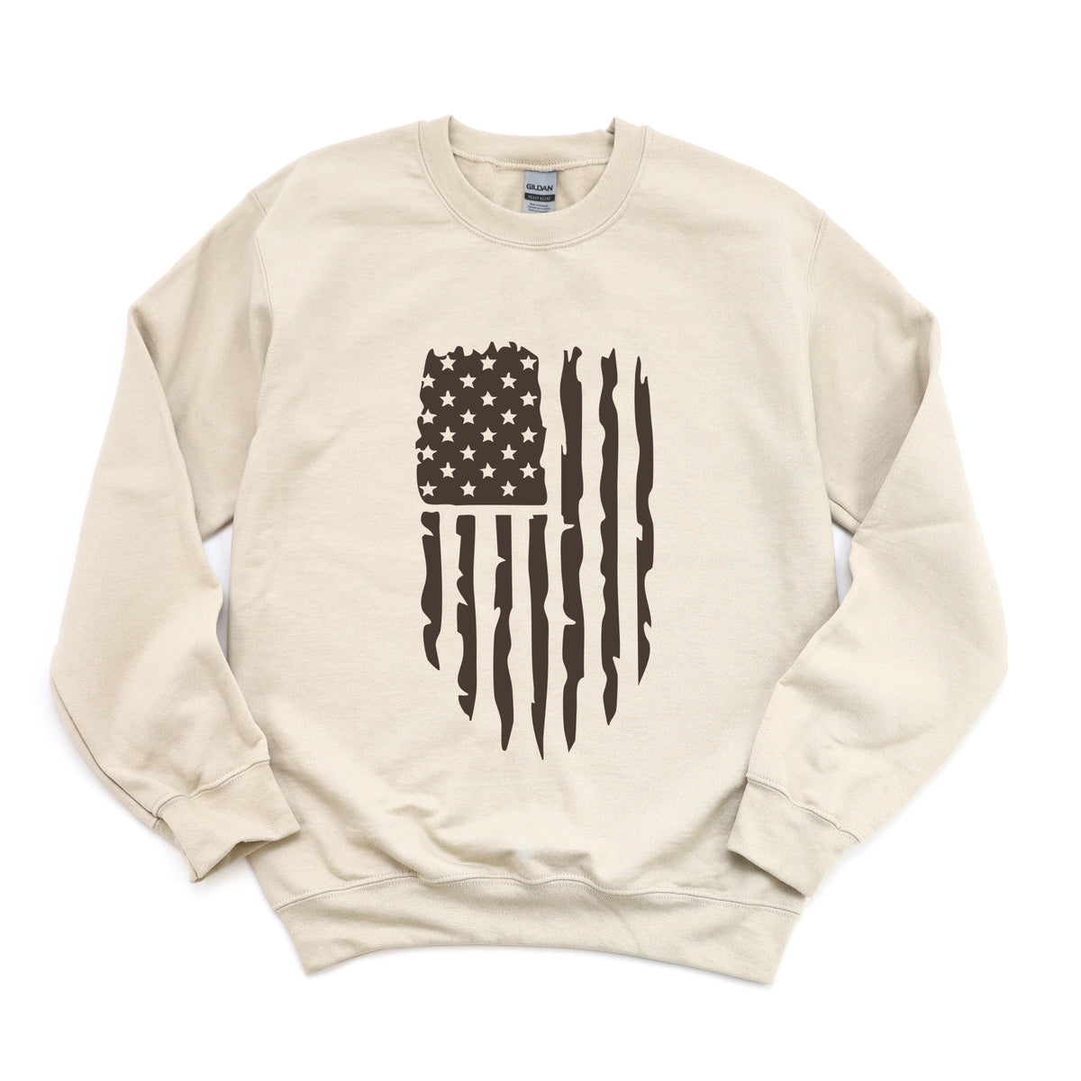 American Flag Distressed -  Women's Graphic Sweatshirt