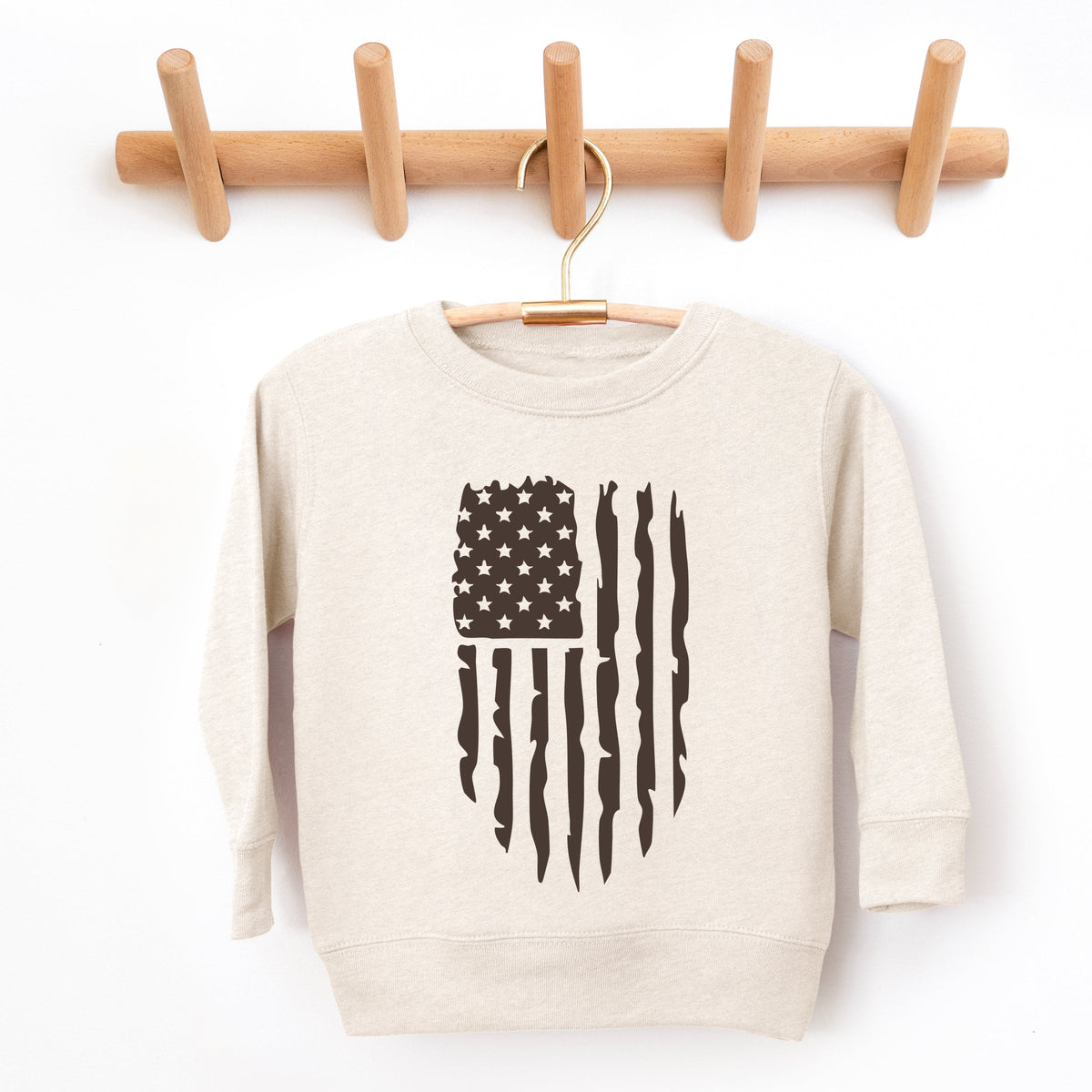 American Flag Distressed - Toddler Graphic Sweatshirt