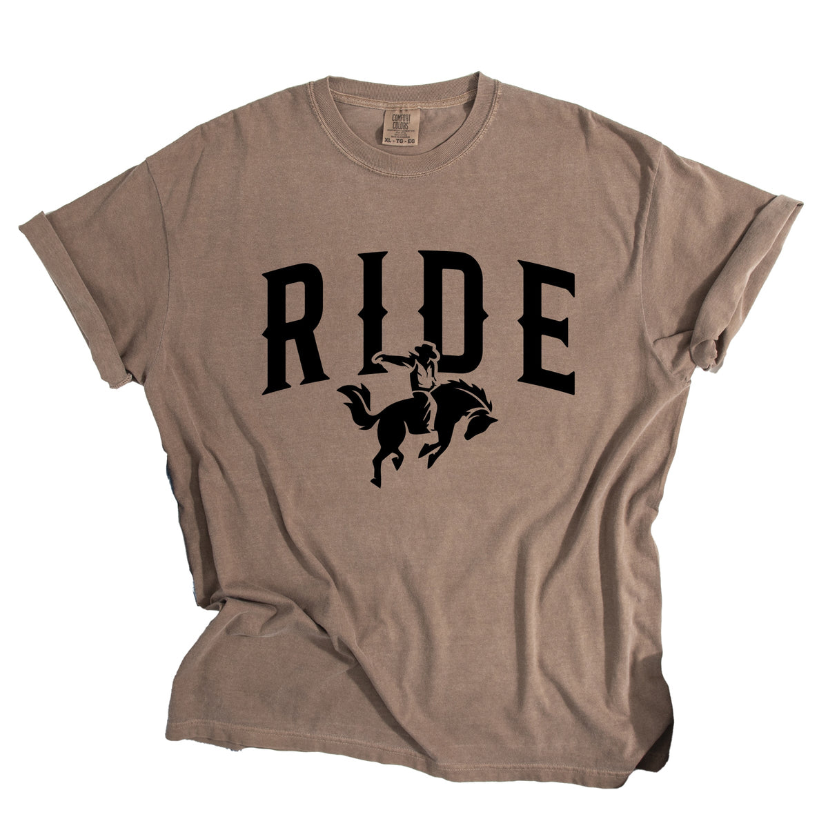Ride Cowboy Arched - Women's Garment Dyed Graphic T-Shirt