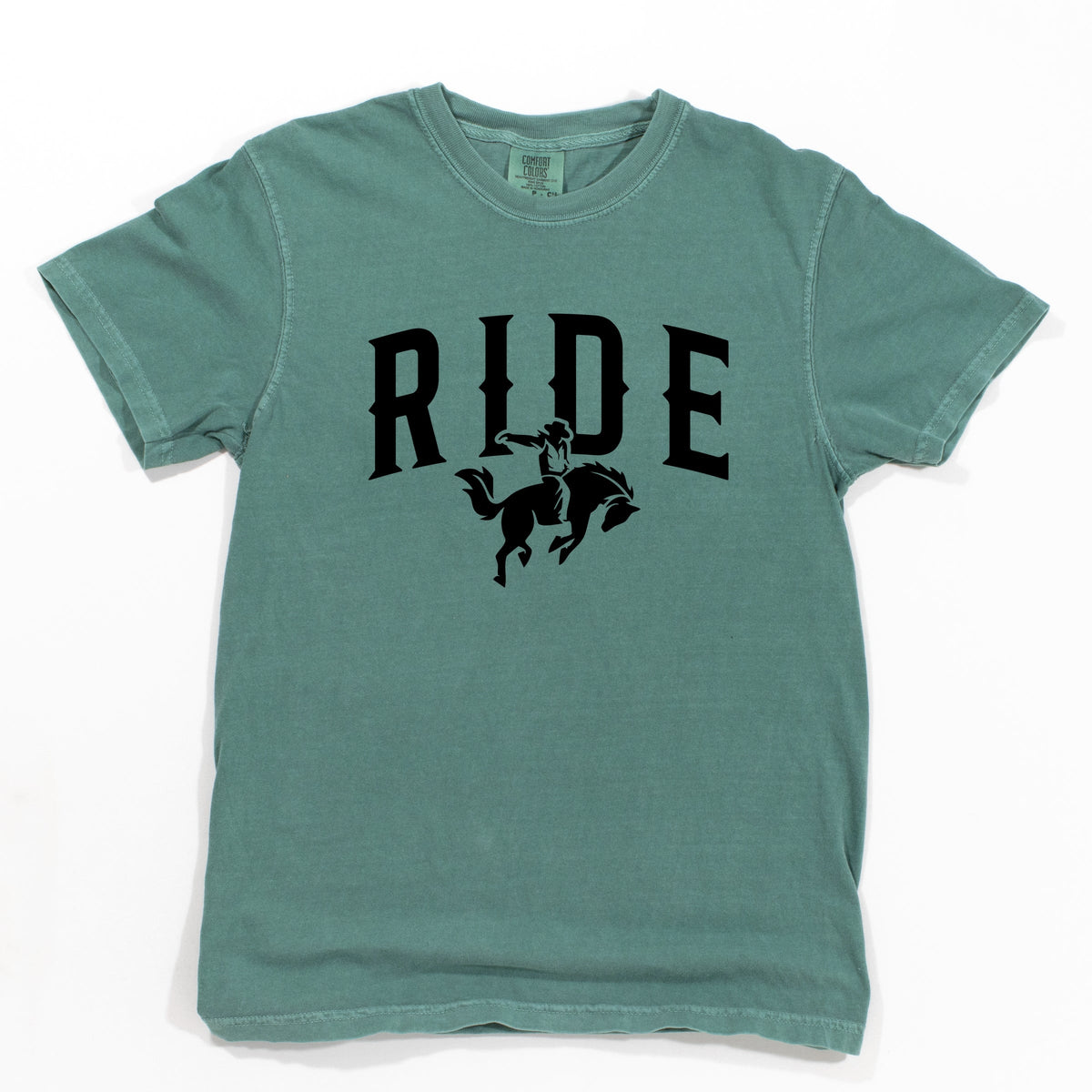 Ride Cowboy Arched - Women's Garment Dyed Graphic T-Shirt
